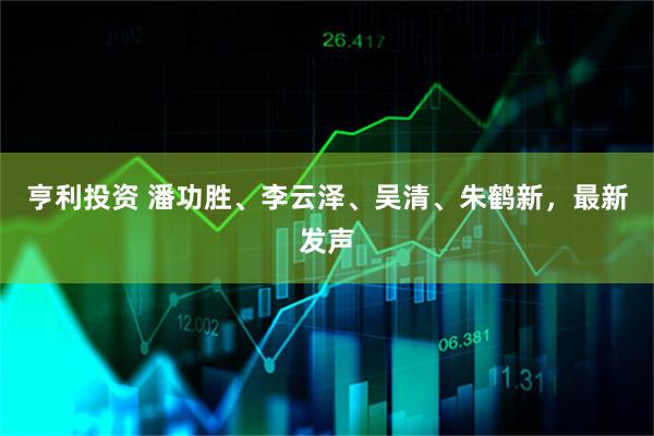 亨利投资 潘功胜、李云泽、吴清、朱鹤新，最新发声